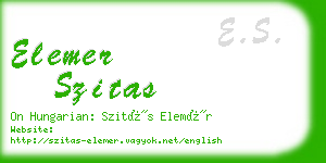 elemer szitas business card